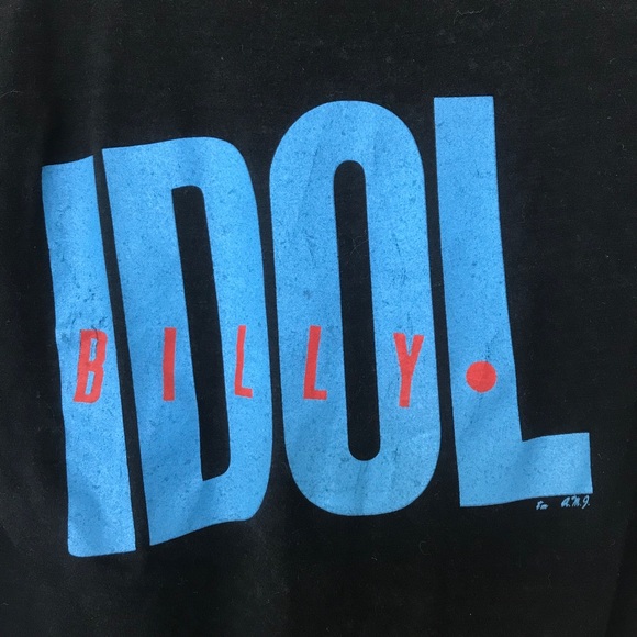 VINTAGE Billy Idol Male Love Screen Stars Tee - Picture 4 of 5